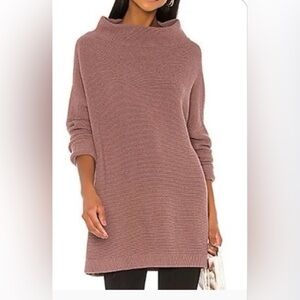 Free People Ottoman Slouchy Tunic Dress - Dusty Rose Sweater